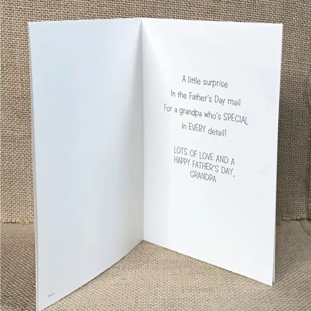 Vintage American Greetings Grandpa Fathers Day Card Mail Carrier Puppy Kitsch